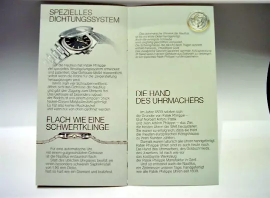 Patek Philippe rare Nautilus Booklet for the Reference 3700 Steel photo 4