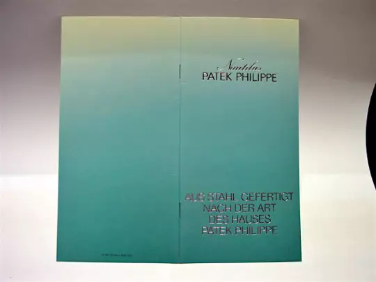 Patek Philippe rare Nautilus Booklet for the Reference 3700 Steel photo 1