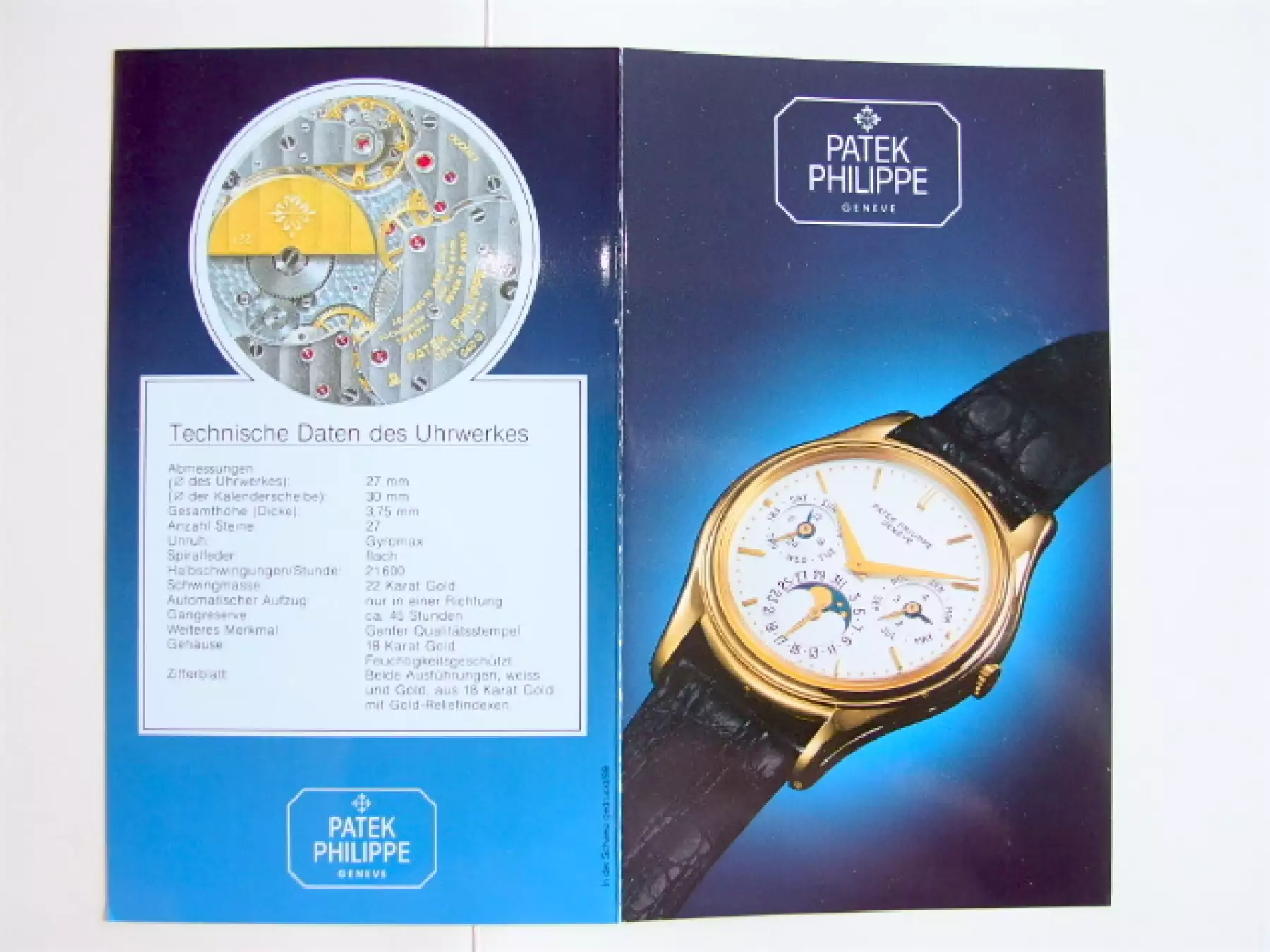 Patek Philippe Specifications and Description for the Reference 3940 
