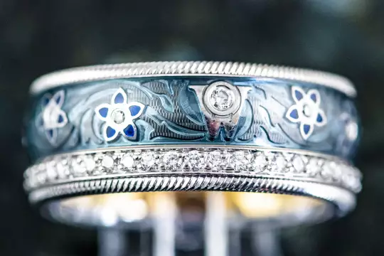 Wellendorff Ring Blueberries Ring size 57 with Diamonds photo 12