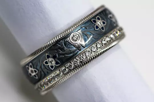 Wellendorff Ring Blueberries Ring size 57 with Diamonds photo 8