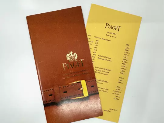 Piaget Watch Catalogue with German Pricelist 1973 Beta 21 and 14105 very rare photo 2