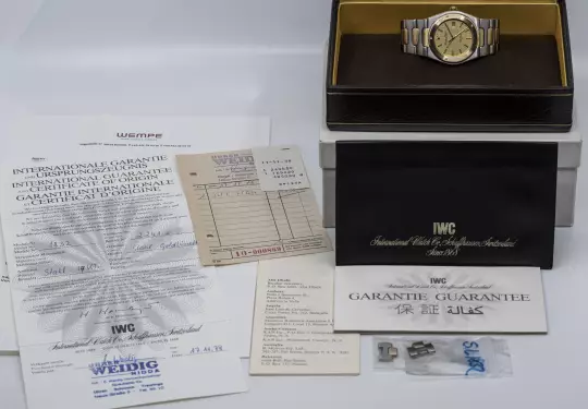 IWC Vintage Jumbo Ingenieur SL 1832 Steel & Gold Collectors Full Set near NOS photo 10