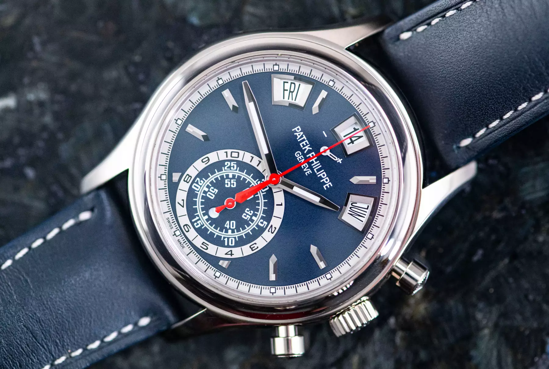 Patek Philippe Chronograph Annual Calendar 5960 blue white gold Full Set 2022