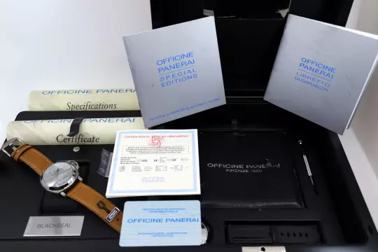 Panerai PAM00076 limited Blackseal Luminor NOS Titanum Full Set photo 9