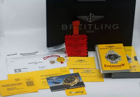 Breitling K56121.1 rare Emergency Collectors Full Set Yellowgold photo 9