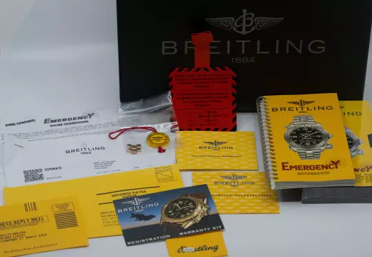 Breitling K56121.1 rare Emergency Collectors Full Set Yellowgold photo 16