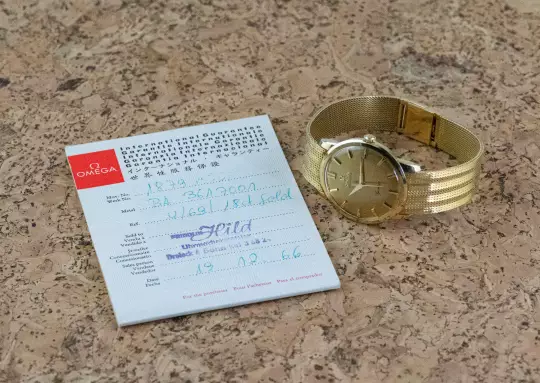 Omega 14702 Geneve Dress Watch Automatic Papers 1966 orig. Goldbracelet photo 3