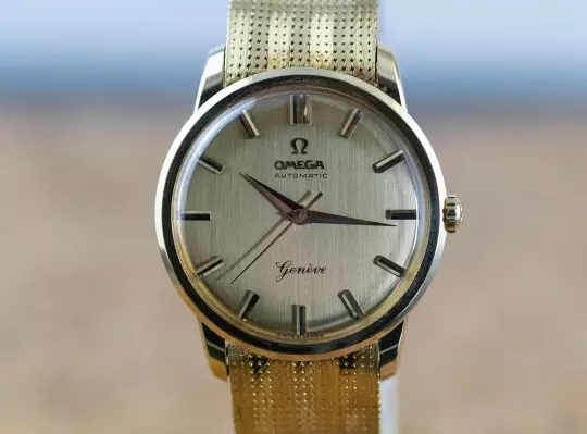 Omega 14702 Geneve Dress Watch Automatic Papers 1966 orig. Goldbracelet photo 7