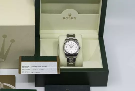 Rolex 114200 Air King Domino's Pizza limited Edition Full Set 2009 Steel photo 6