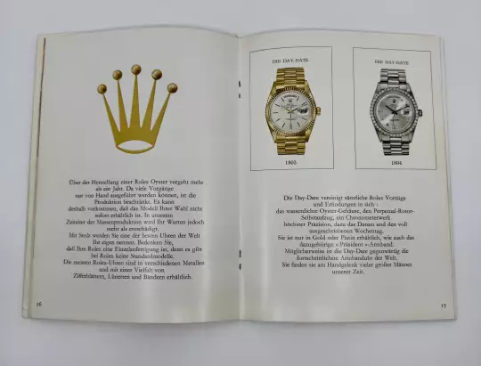 Rolex Oyster catalogue extremely rare in German with price list 1971 from 1971 photo 2
