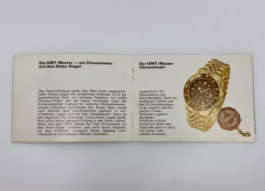 Rolex GMT-Master Booklet very rare 1970s for the reference 1675 photo 2