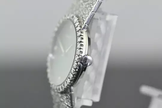 Piaget 9706 A 6 rare Vintage Dress Watch Diamond Certificate Onyx / Diamond Dial photo 12