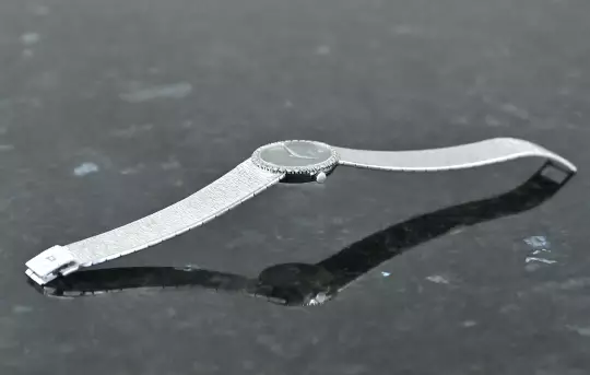 Piaget 9706 A 6 rare Vintage Dress Watch Diamond Certificate Onyx / Diamond Dial photo 5