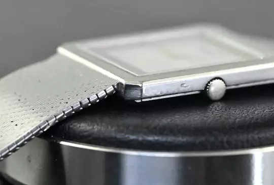 Piaget 9154 rare Vintage Protocole orig. whitegold bracelet MOP / Onyx Dial photo 6