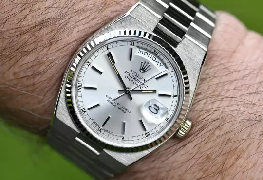 Rolex 19019 very rare Day-Date Oysterquartz Collectors Full Set white gold photo 2