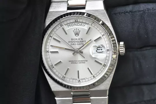 Rolex 19019 very rare Day-Date Oysterquartz Collectors Full Set white gold photo 8