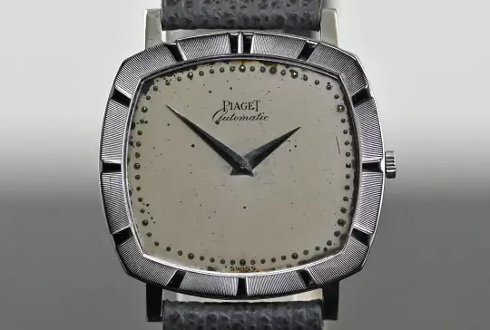 Piaget 12423 rare TV Screen Dress Watch white gold Automatic Cal. 12P photo 5