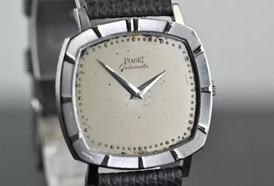 Piaget 12423 rare TV Screen Dress Watch white gold Automatic Cal. 12P photo 6