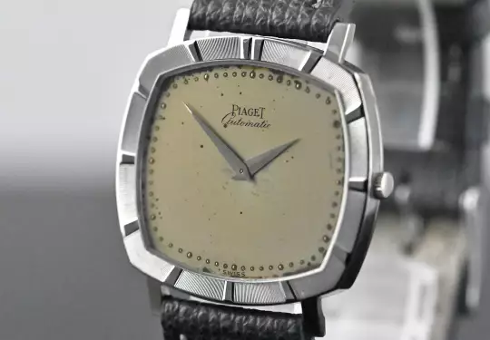 Piaget 12423 rare TV Screen Dress Watch white gold Automatic Cal. 12P photo 7