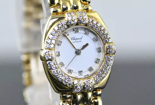 Chopard 5229 32/5120/11 Gstaad Diamond bezel orig. yellow gold bracelet  photo 6