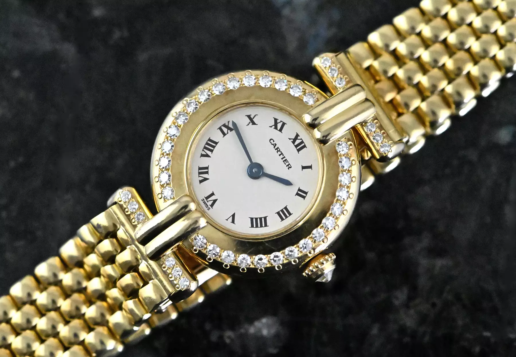 Cartier 8057911 Lady Colisee Diamond with orig. gold bracelet Yellowgold