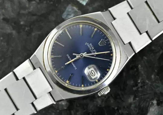 Rolex 17000 rare Datejust Oysterquartz MK 1 / first series unpolished blue dial photo 12