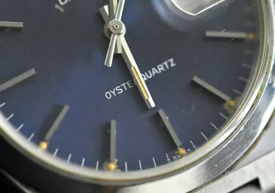 Rolex 17000 rare Datejust Oysterquartz MK 1 / first series unpolished blue dial photo 7
