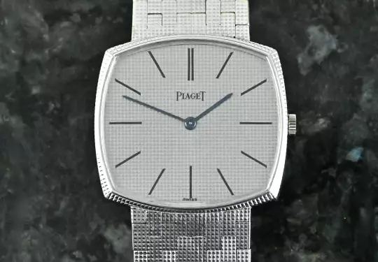 Piaget 9501 rare Vintage TV Screen white gold Clous De Paris photo 4