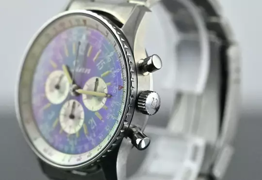 Sinn 903 very rare Vintage Navigation Chronograph Titanum blue & purple dial photo 11