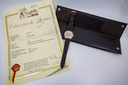 Patek Philippe 5032 Calatrava double sealed Patek Service May 2026 yellow gold photo 10