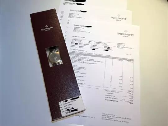 Patek Philippe 5032 Calatrava double sealed Patek Service May 2026 yellow gold photo 2