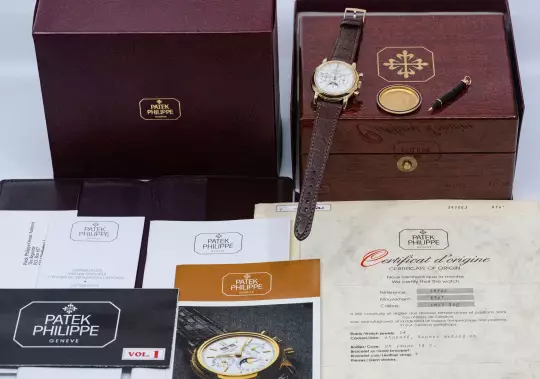 Patek Philippe 3970 3. Series Perpetual Calendar Chronograph PP Service Full Set photo 4