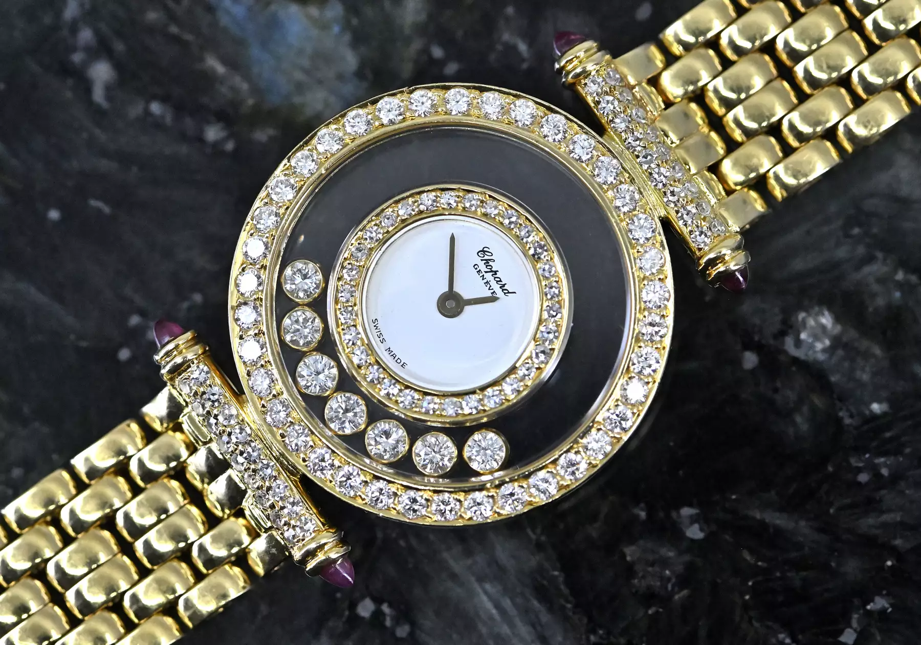 Chopard 4993 Lady Happy Diamonds original yellow gold bracelet 